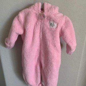 Carter's Hooded Sherpa Bunting Pram - 6M - Pink